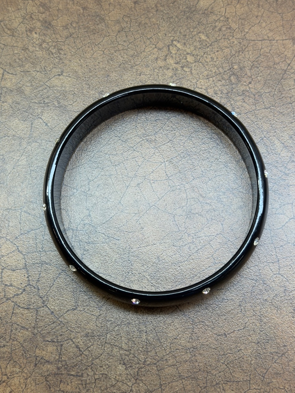 Black Crystal-Accent Bangle Bracelet - Women Accessories